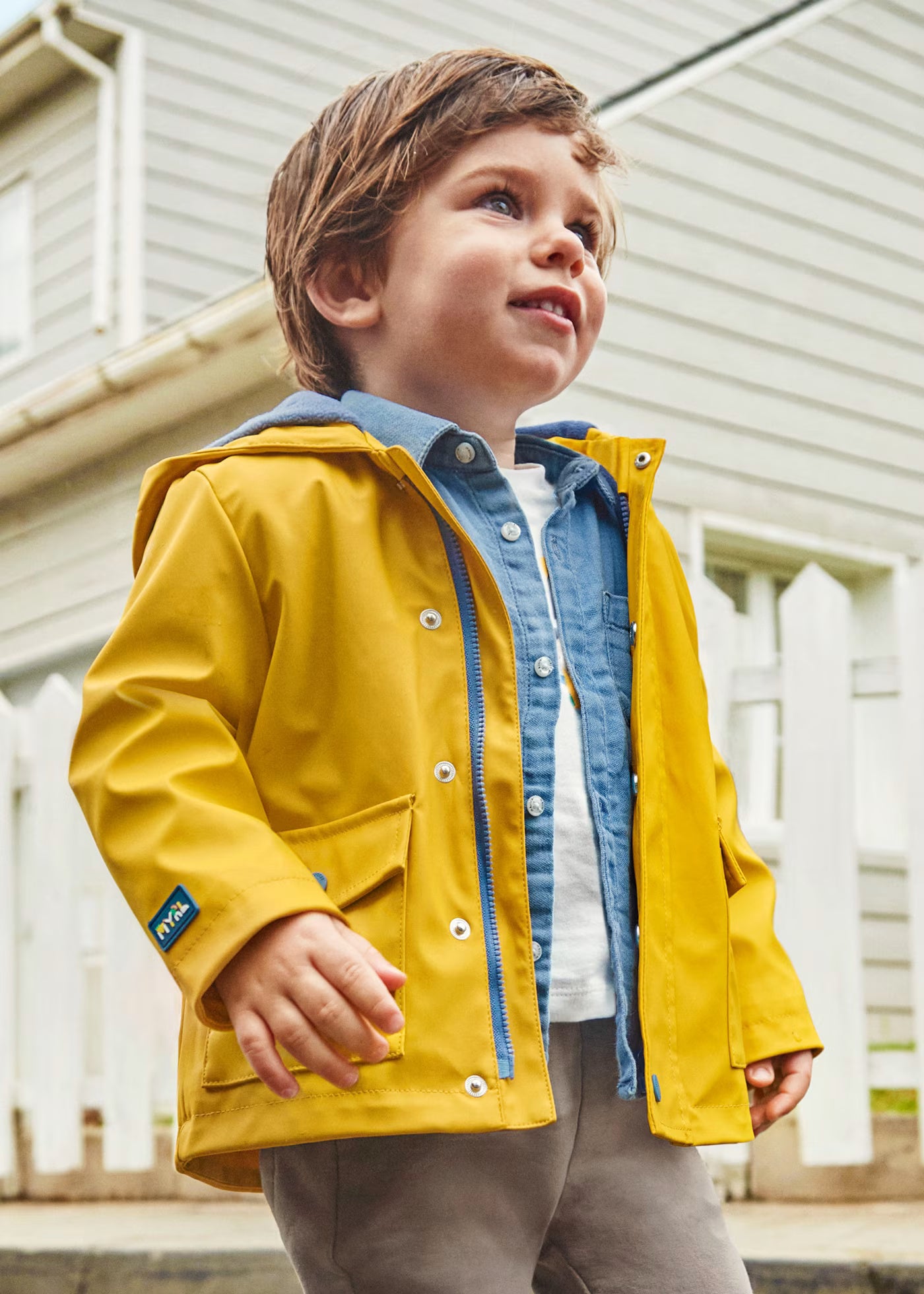 Impermeable amarillo para bebe nino