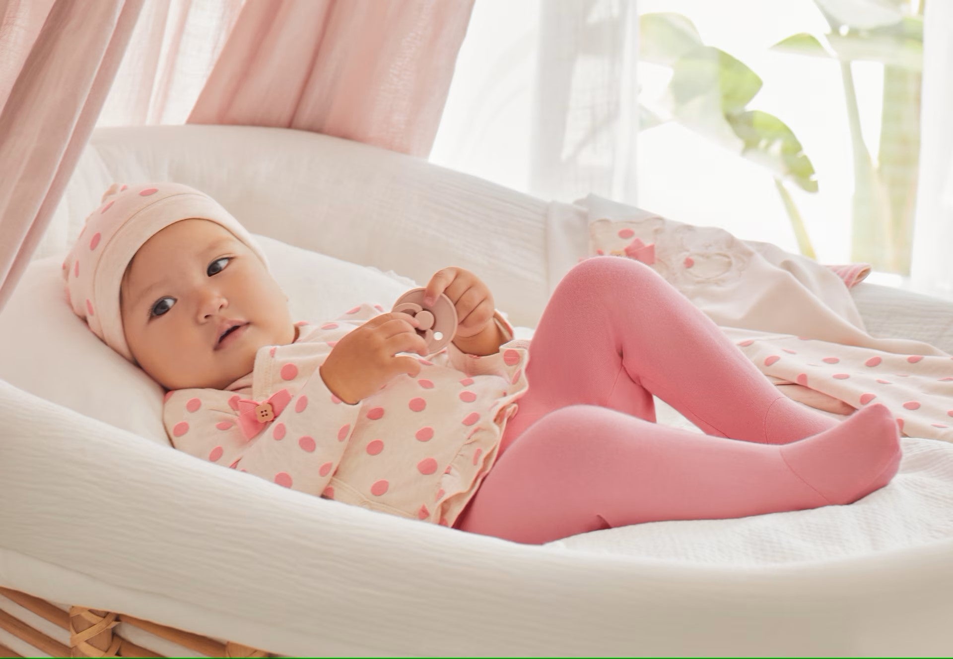 Conjunto rosa polaina con gorro NB nina Petite Lune Moda Infantil