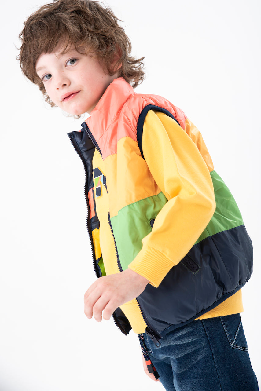 Chaleco impermeable reversible mini niño