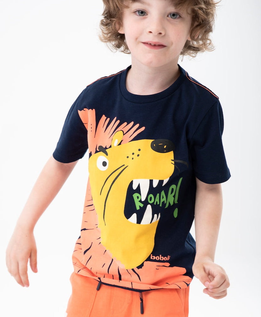 Playera punto león mini niño