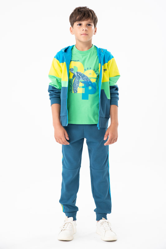 Conjunto de pants azul niño jr