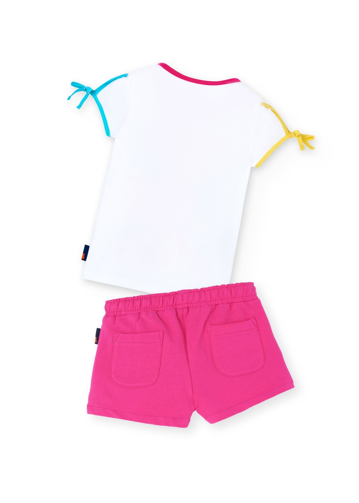 Conjunto blusa estampada con short mini niña y niña jr