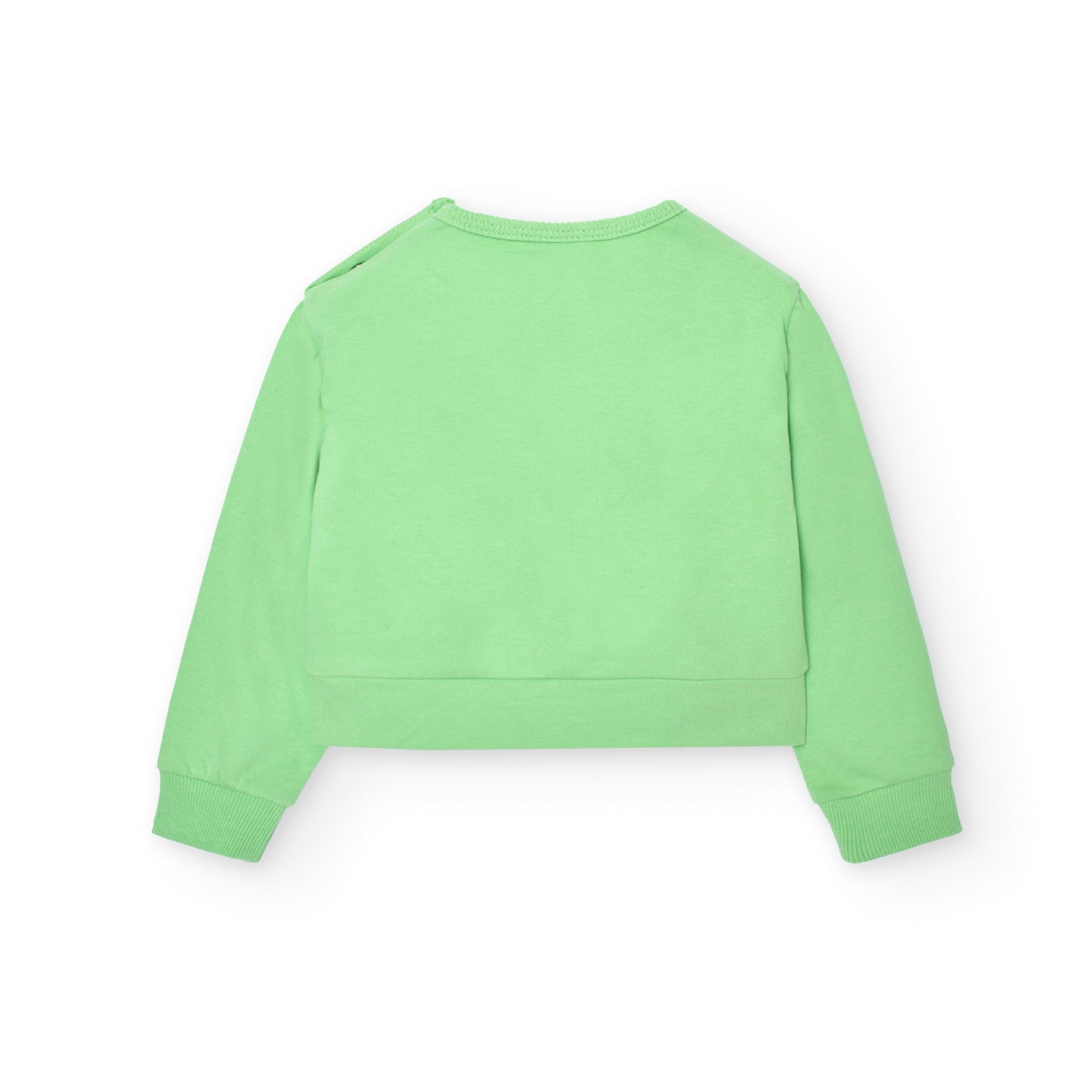 Sudadera verde felpa mini niña