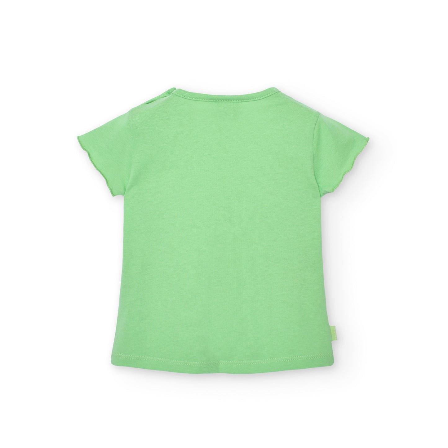 Camiseta verde estampada mini niña