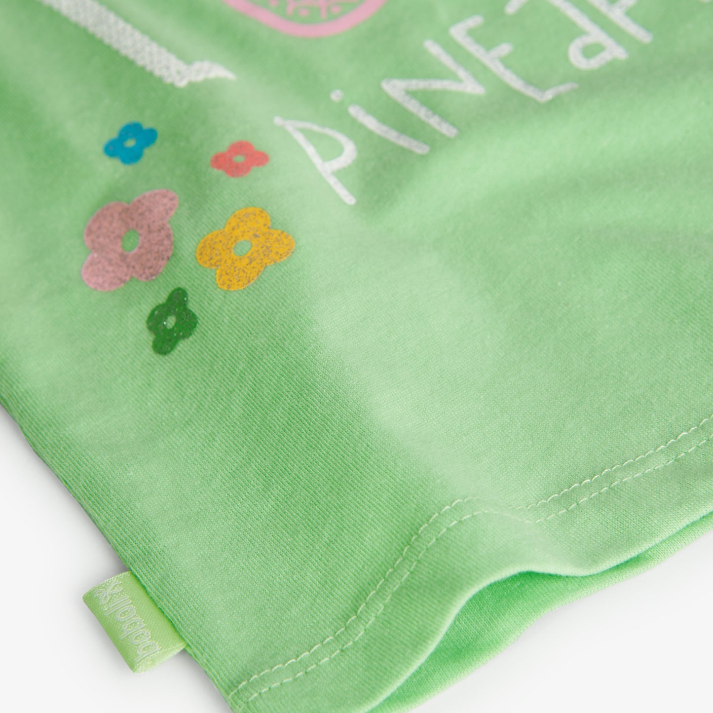 Camiseta verde estampada mini niña