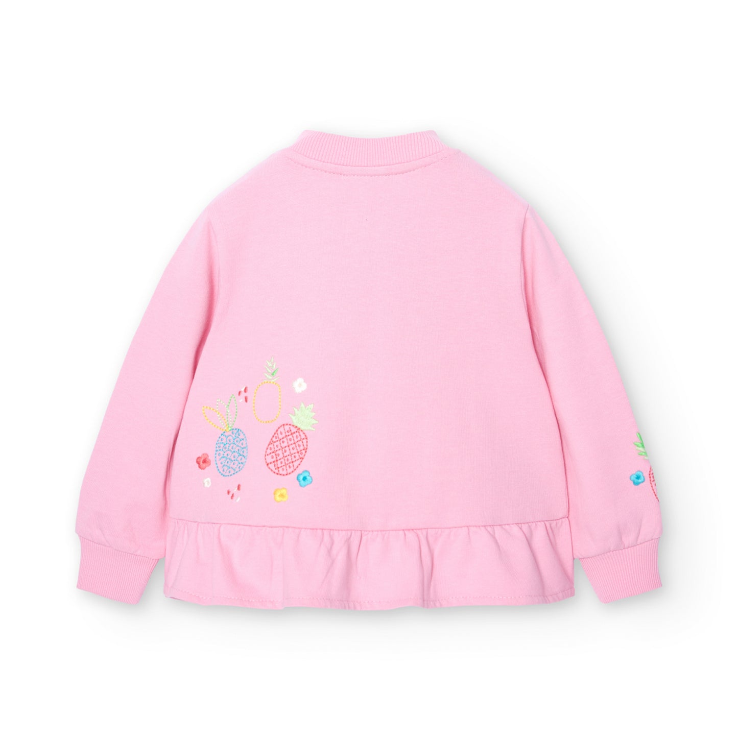 Sudadera felpa rosa mini niña