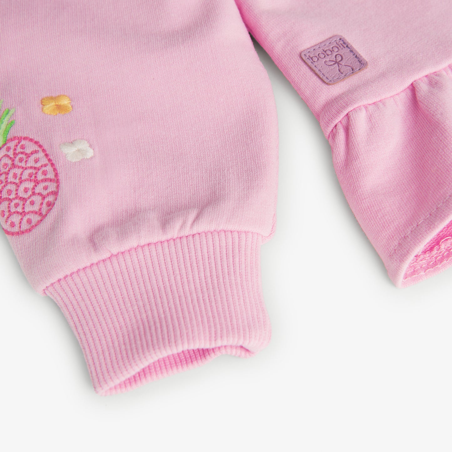 Sudadera felpa rosa mini niña