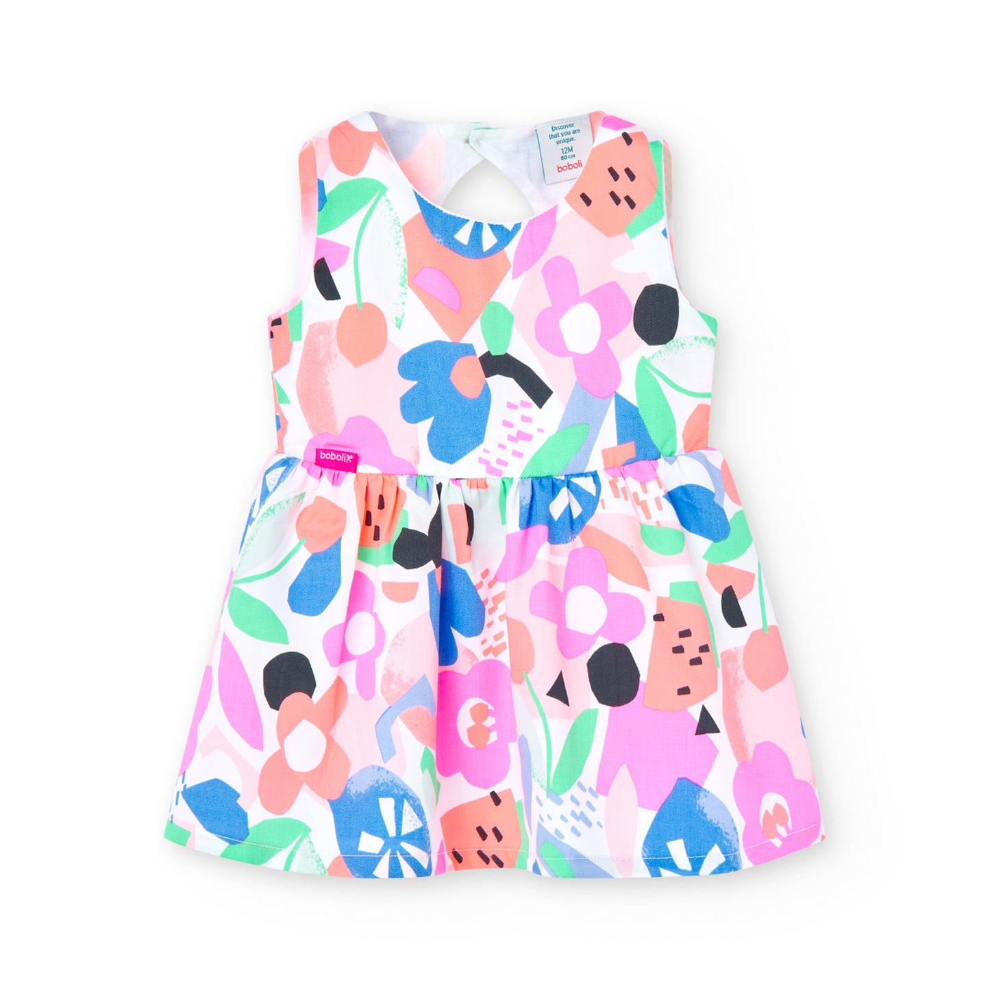 Vestido satén estampado pop art mini niña