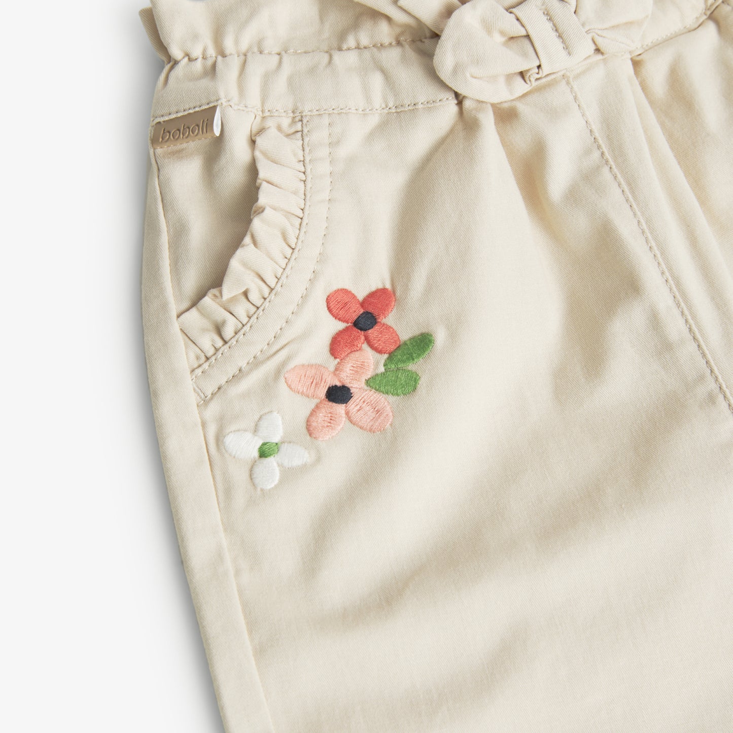 Pantalón gabardina stretch beige mini niña