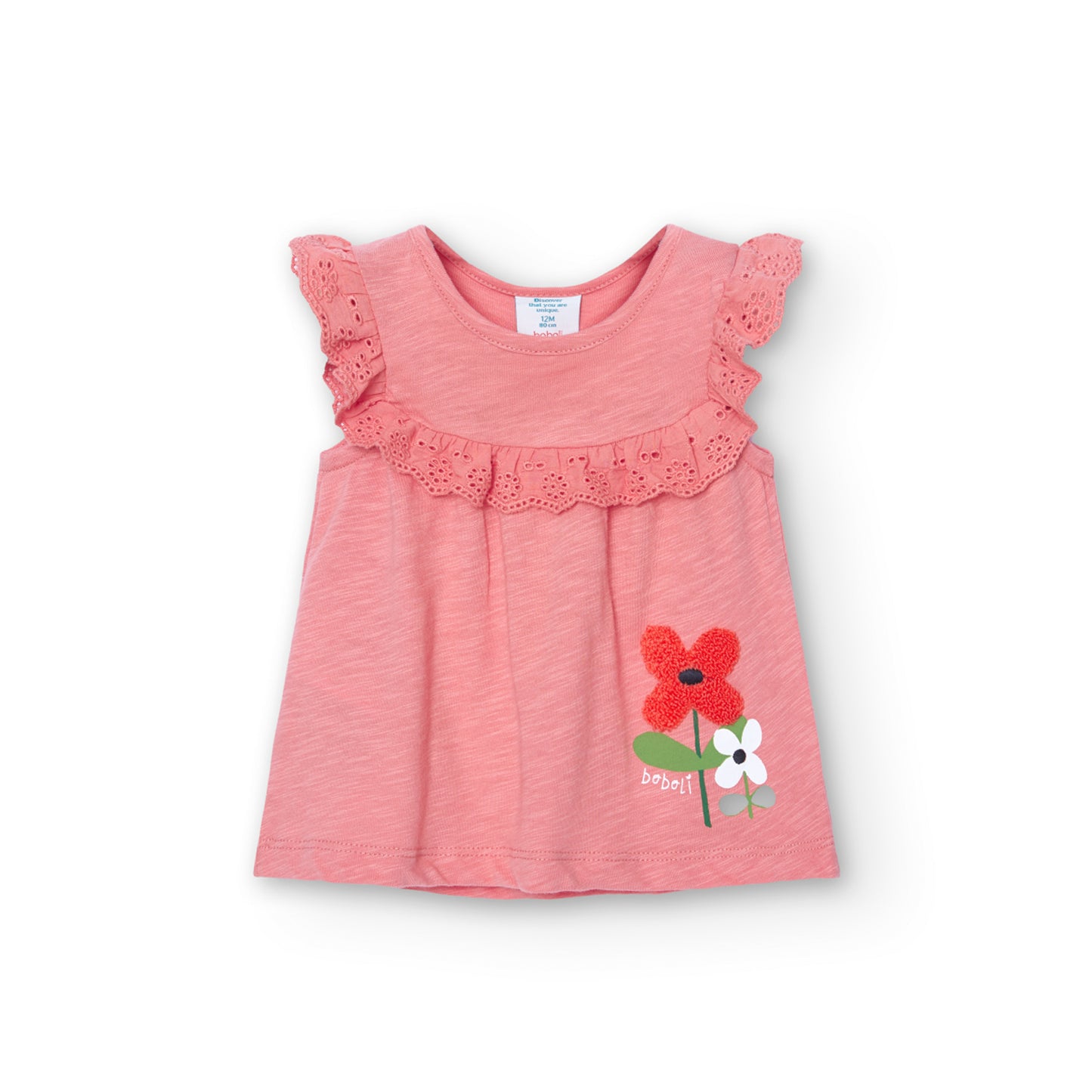 Camiseta punto durazno mini niña