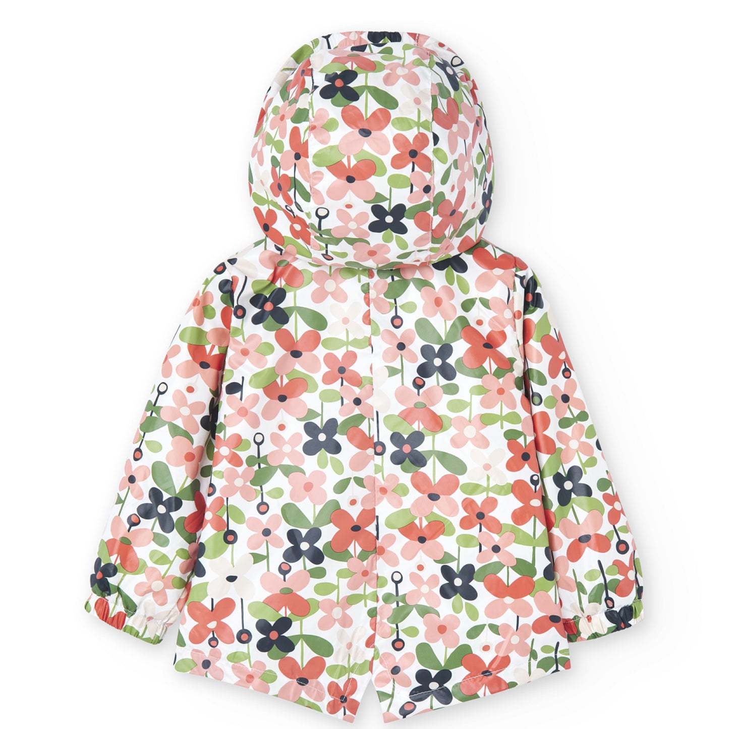 Chamarra impermeable flores mini niña