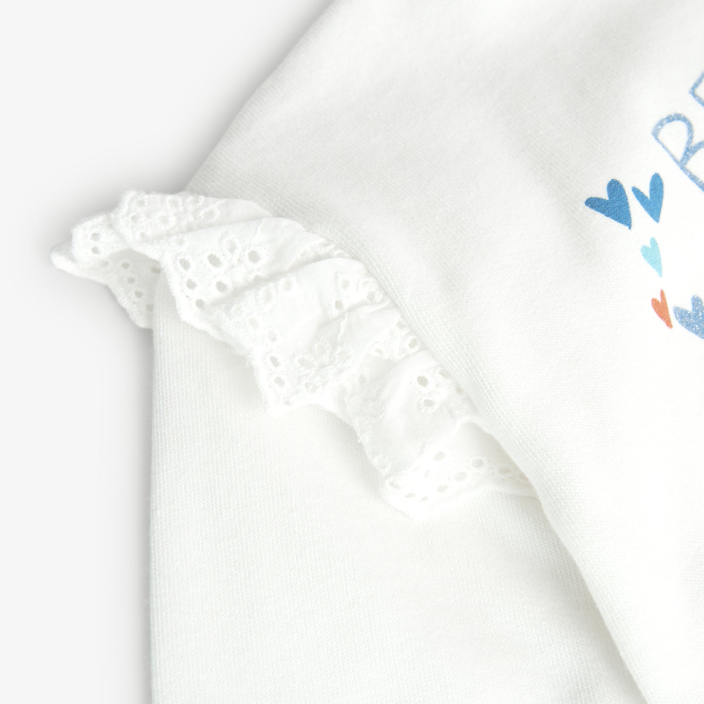 Sudadera de felpa blanca con flores para mini niña