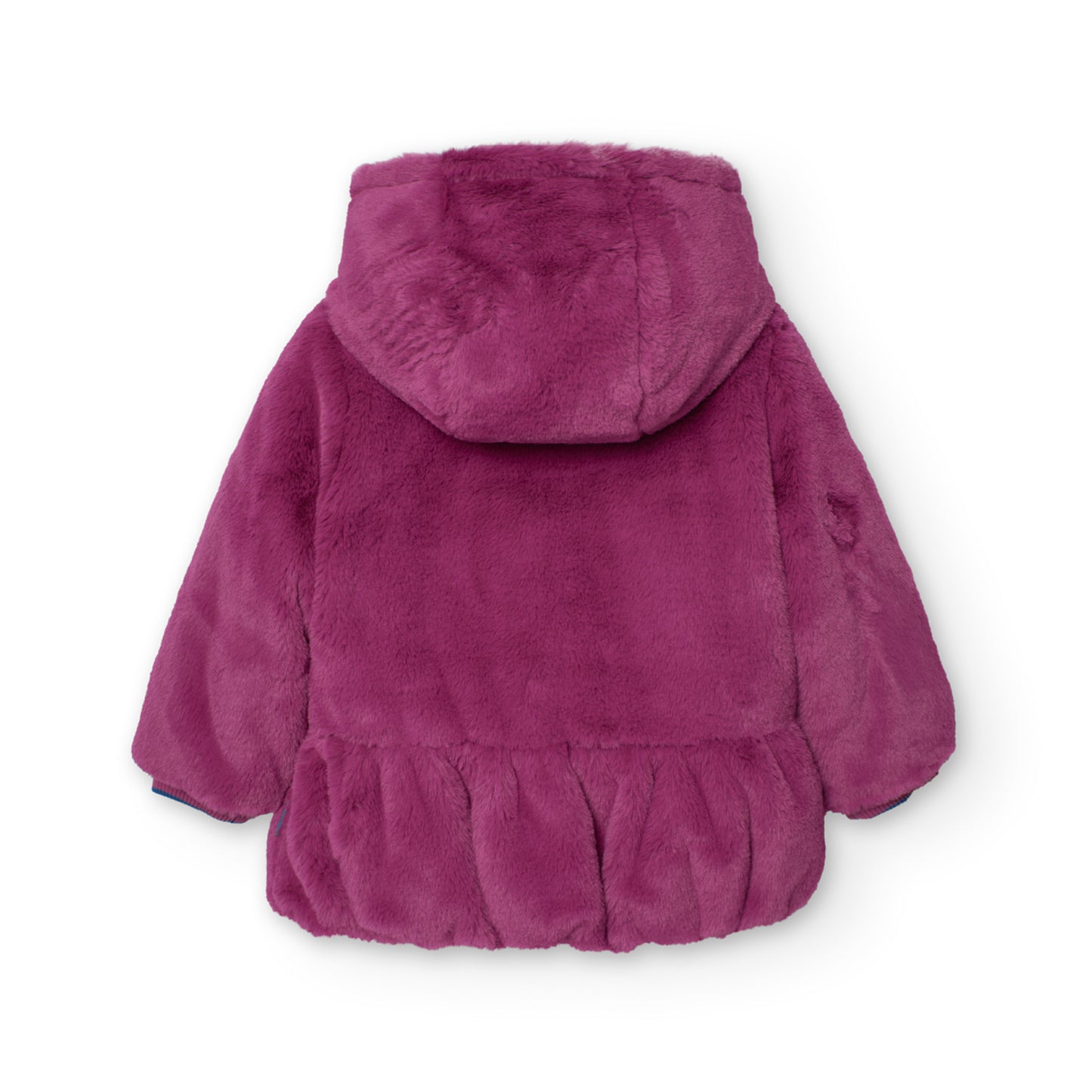 Chamarra reversible morada con capucha para mini niña