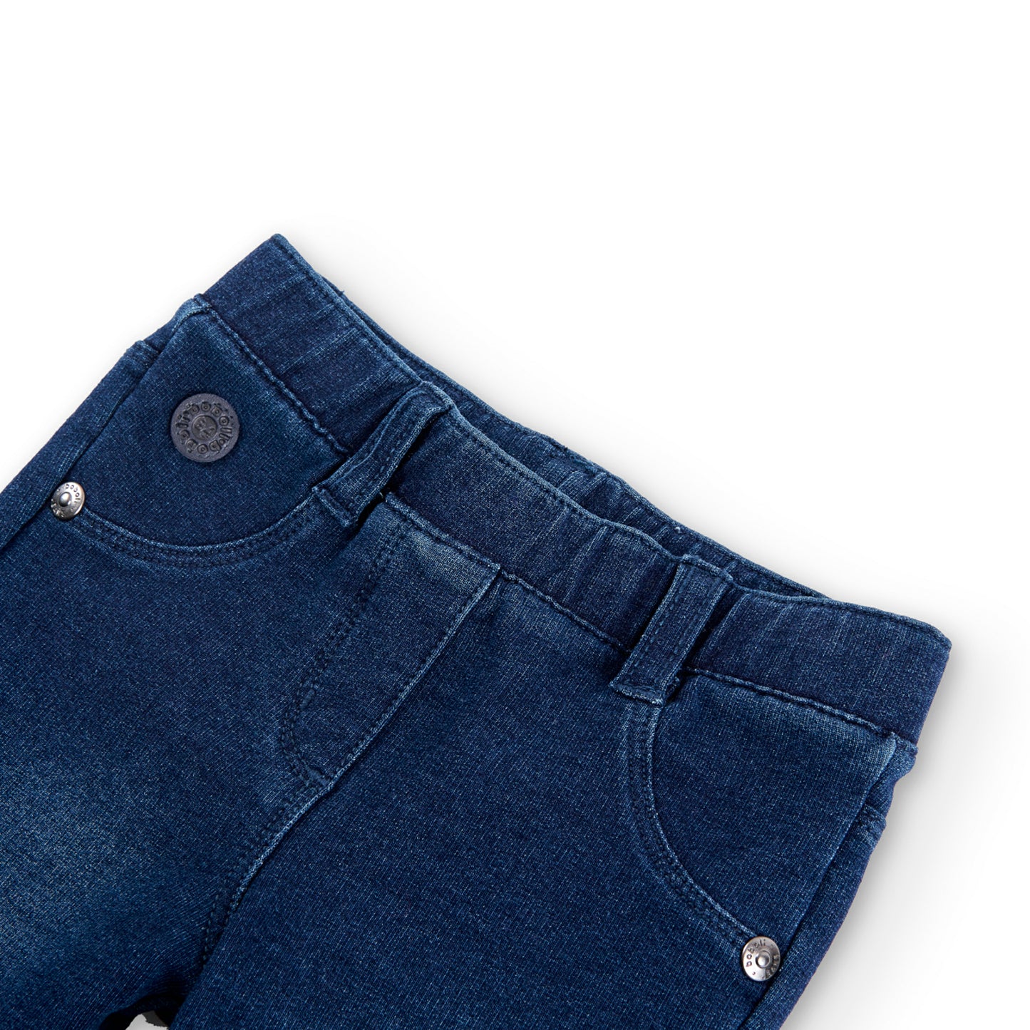 Pantalón felpa denim stretch azul marino mini niña