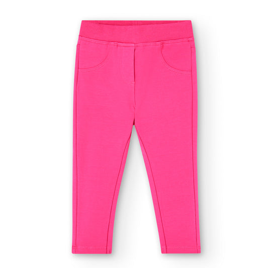 Pantalón felpa rosa mini niña