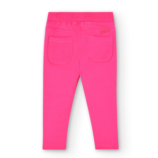 Pantalón felpa rosa mini niña