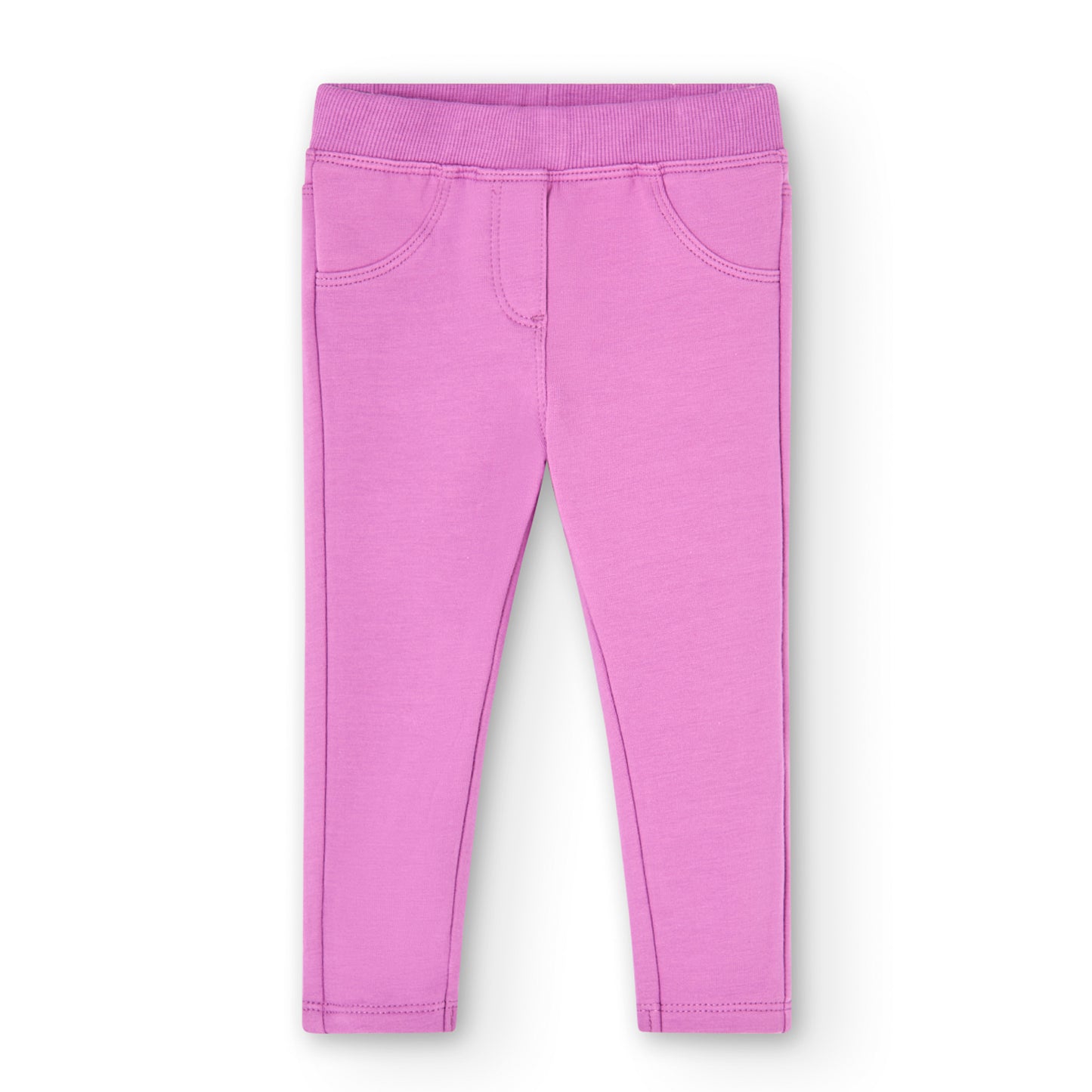 Pantalón felpa rosa malva mini niña