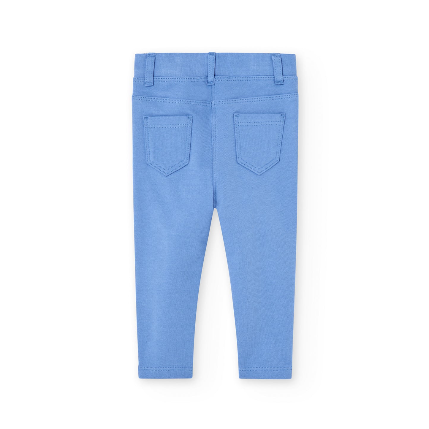 Pantalón felpa stretch azulina mini niña