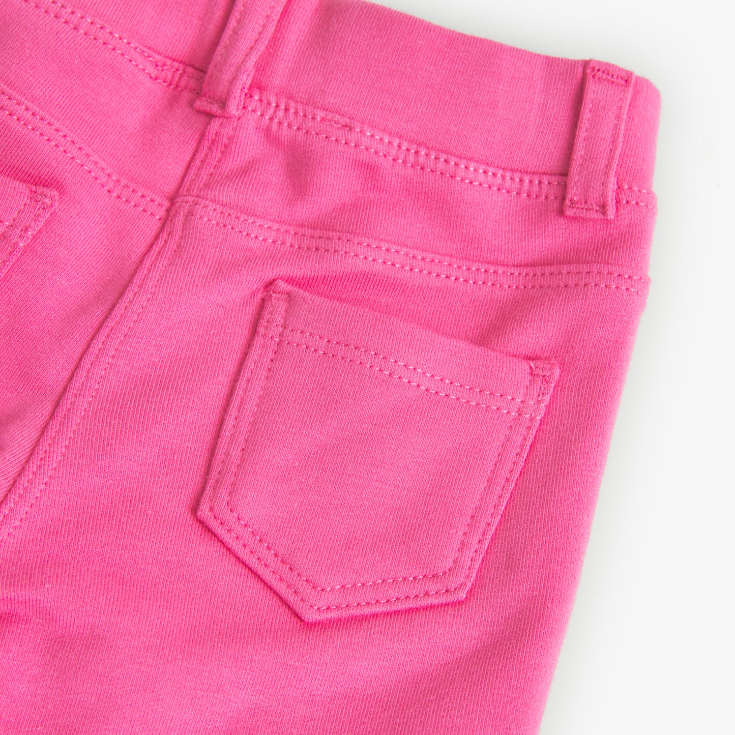 Pantalón felpa stretch rosa bugambilia mini niña