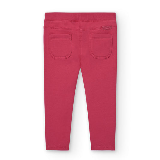 Pantalón rubí de felpa para mini niña