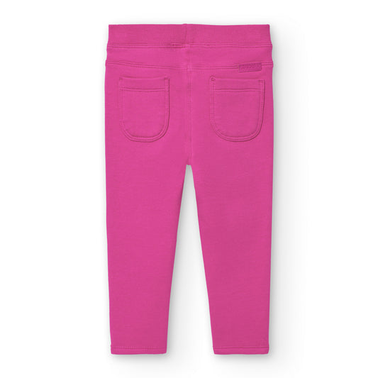 Pantalón rosa de felpa para mini niña