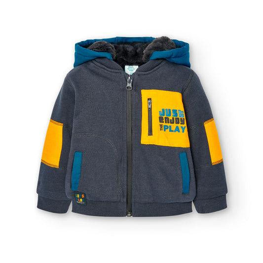 Sudadera felpa polar con capucha mini niño