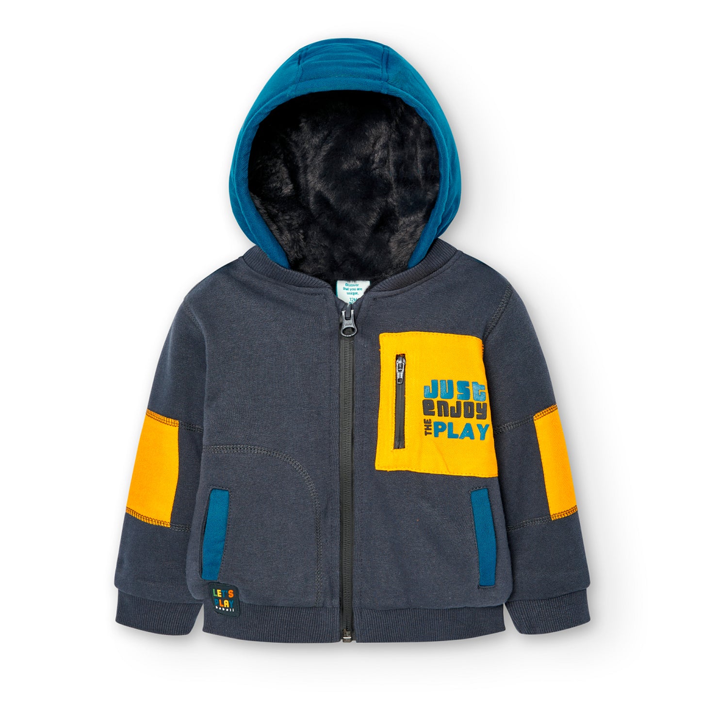 Sudadera felpa polar con capucha mini niño