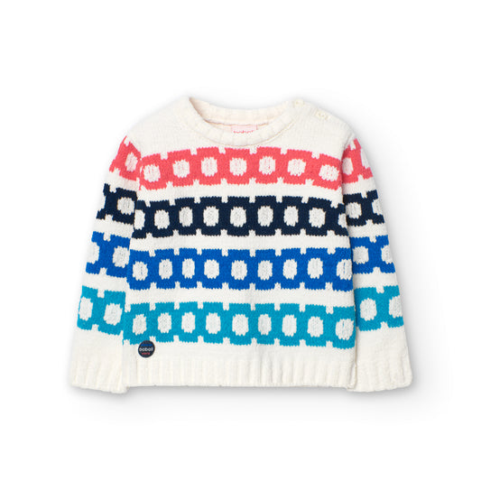 Suéter tricot blanco para mini niño