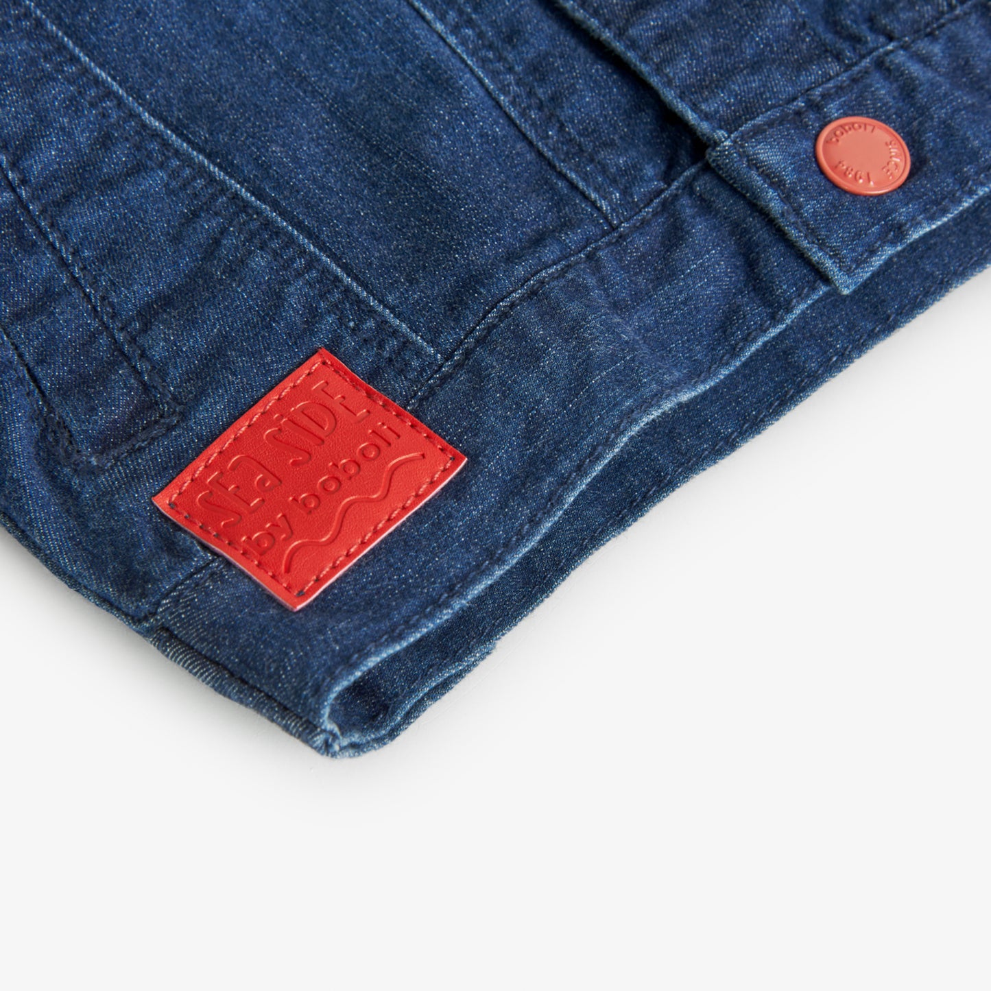 Chamarra denim combinada mini niño