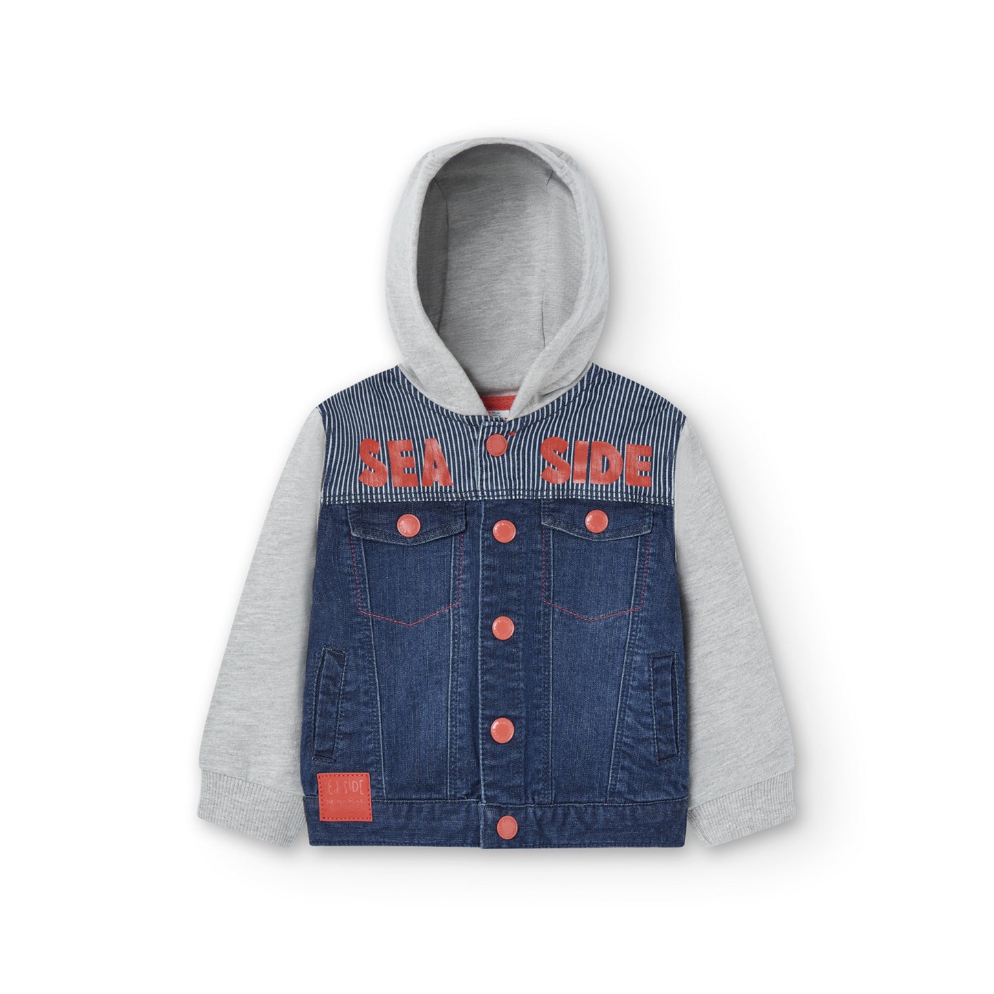 Chamarra denim combinada mini niño