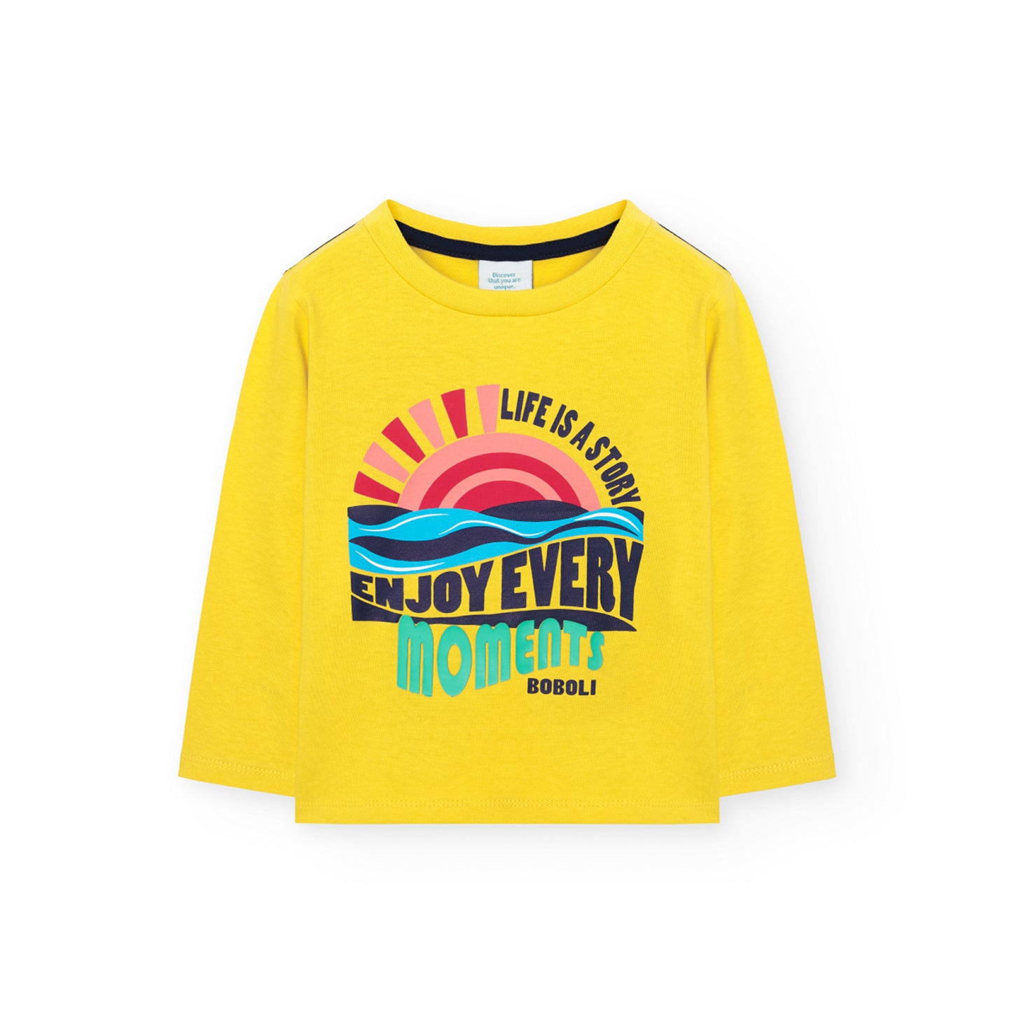 Playera punto amarilla mini niño