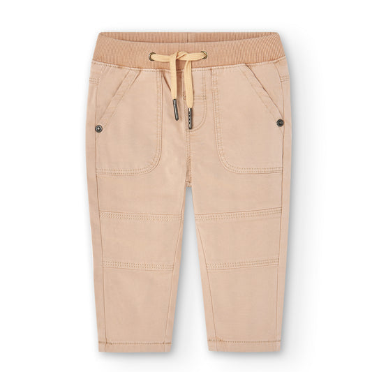 Pantalón gabardina arena mini niño