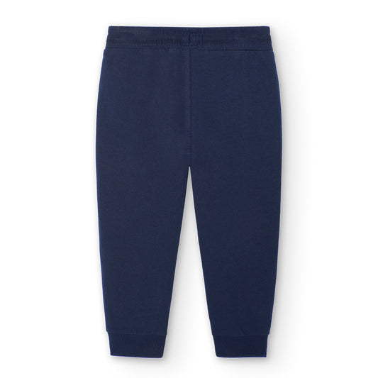 Pants felpa azul marino mini niño