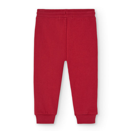 Pants rojo felpa mini niño