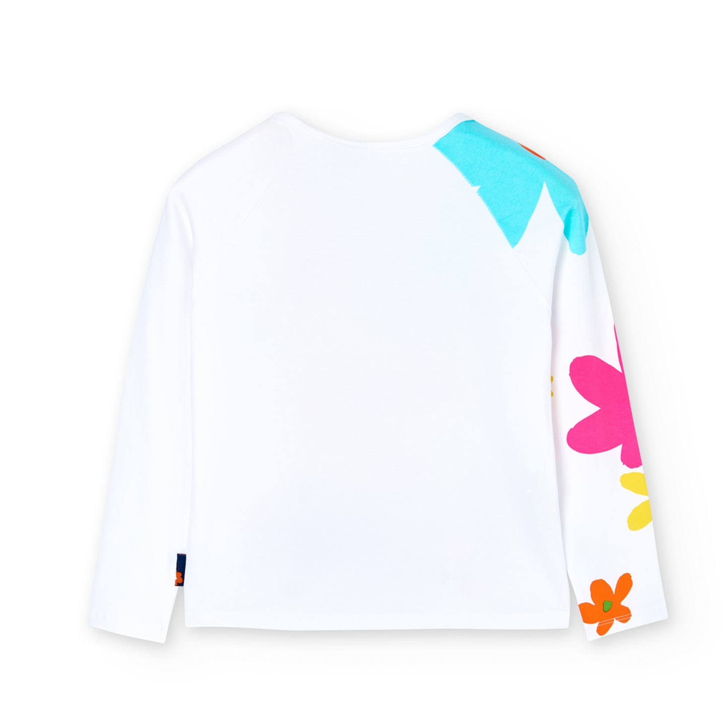 Blusa blanca estampada manga larga mini niña y niña jr