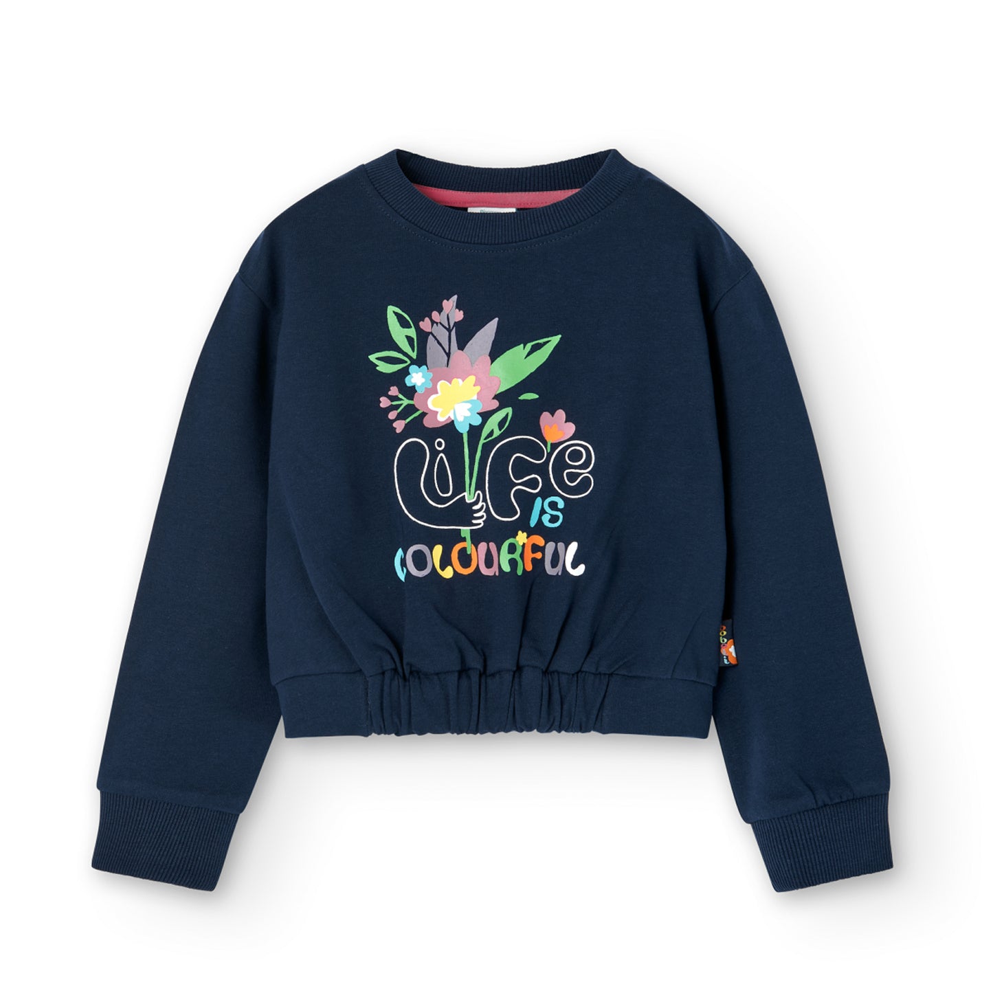 Sudadera felpa azul marino mini niña y niña jr