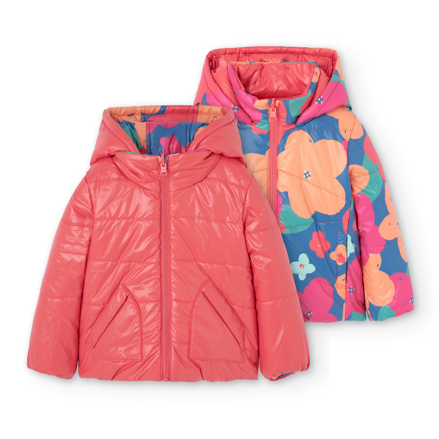 Chamarra impermeable reversible para mini niña y niña jr