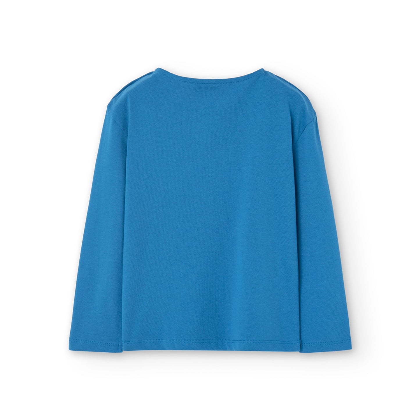 Blusa azul flor para mini niña y niña jr