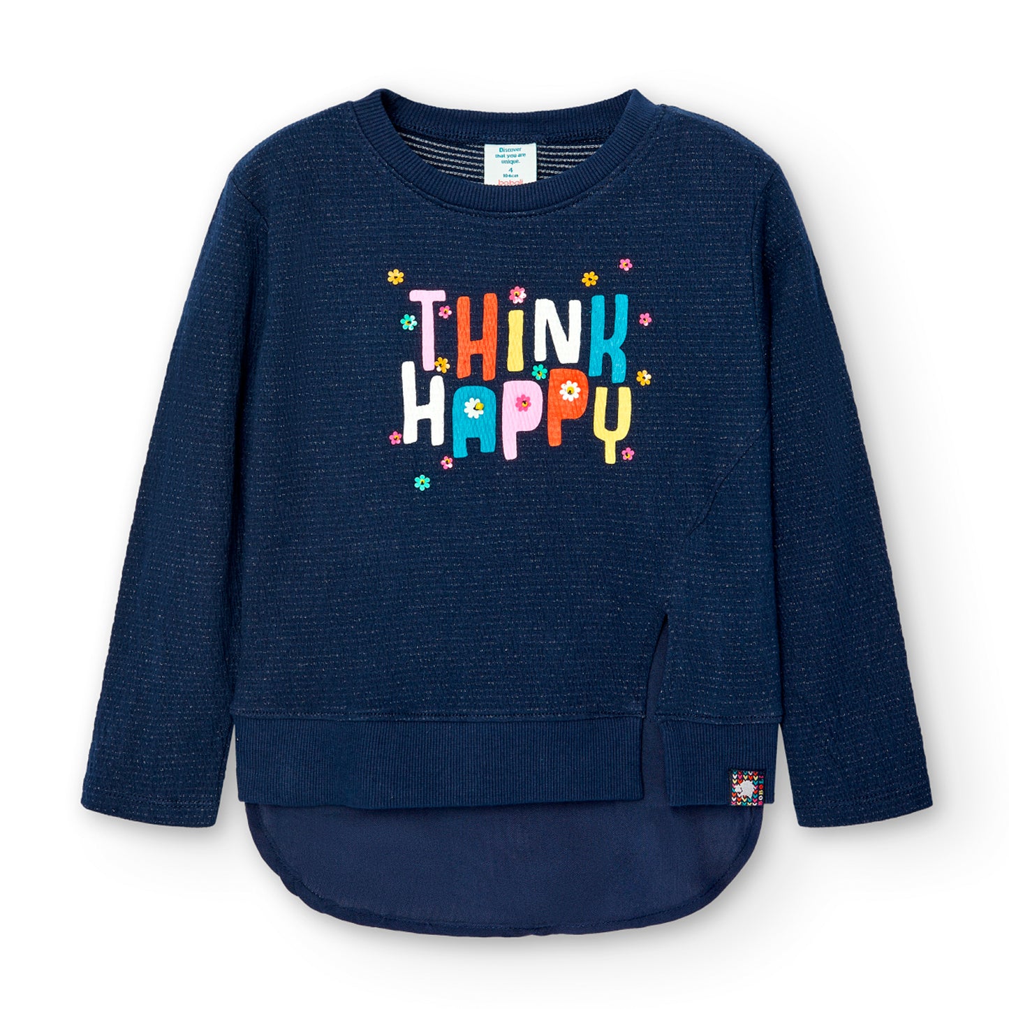 Blusa azul marino Think Happy niña jr