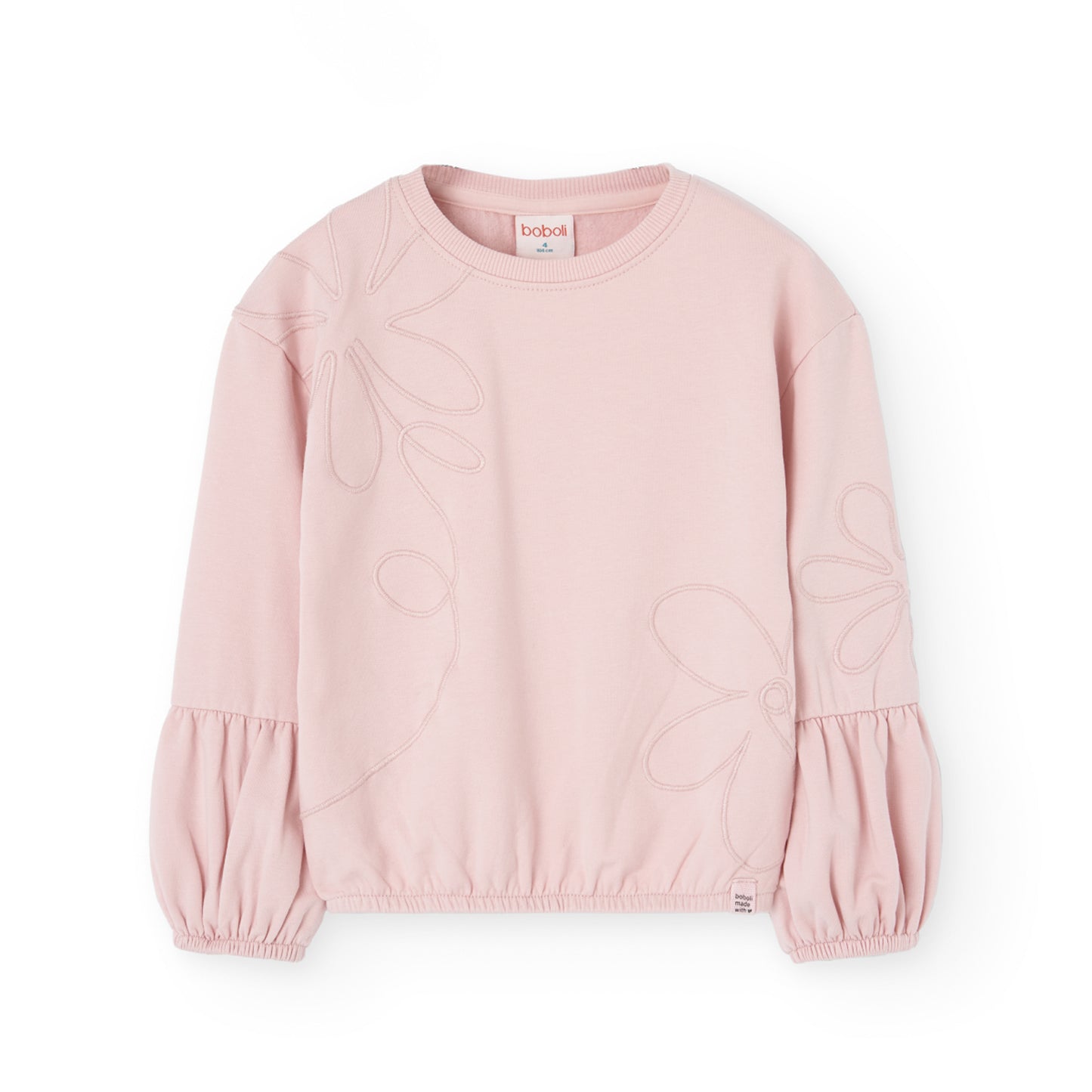 Sudadera rosa pétalo para niña jr