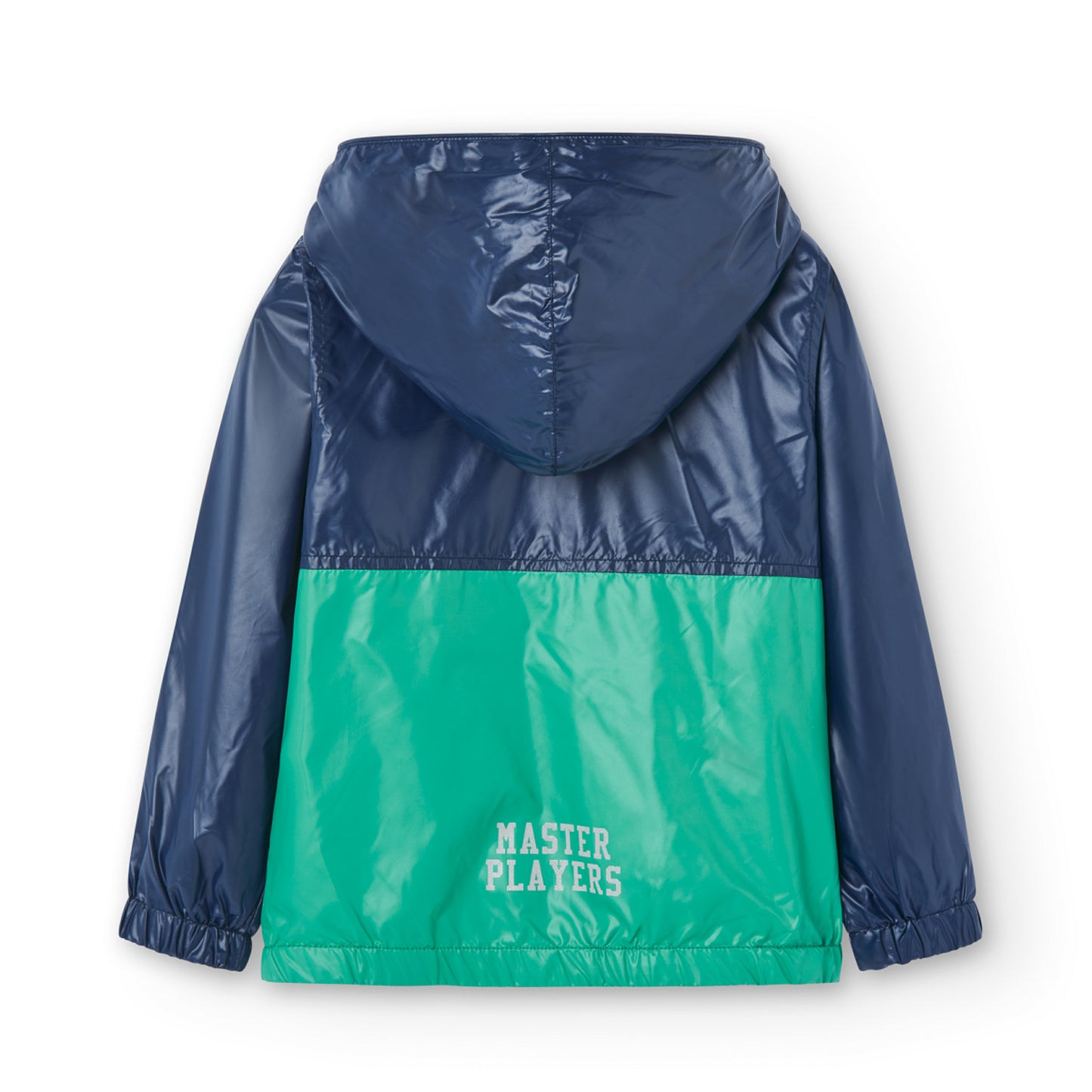 Impermeable reversible azul con verde mini niño y niño jr