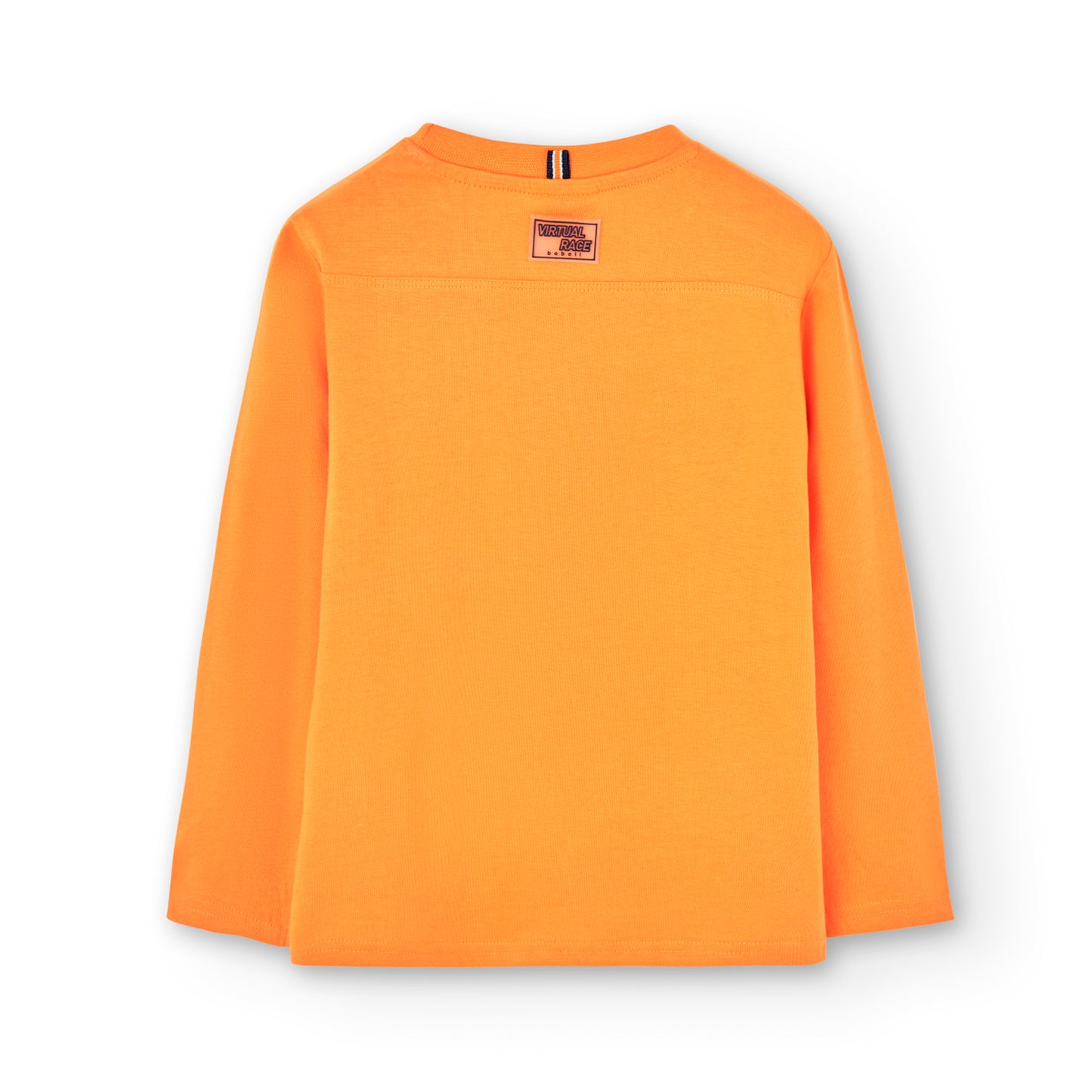 Playera naranja estampado perro niño jr