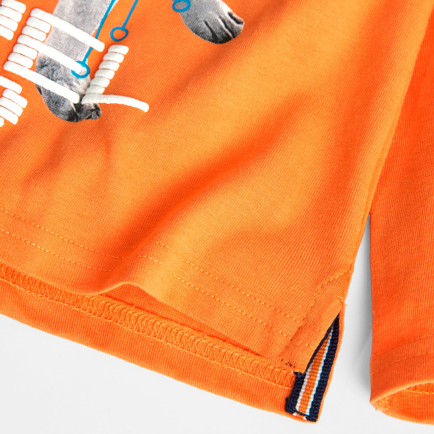 Playera naranja estampado perro niño jr