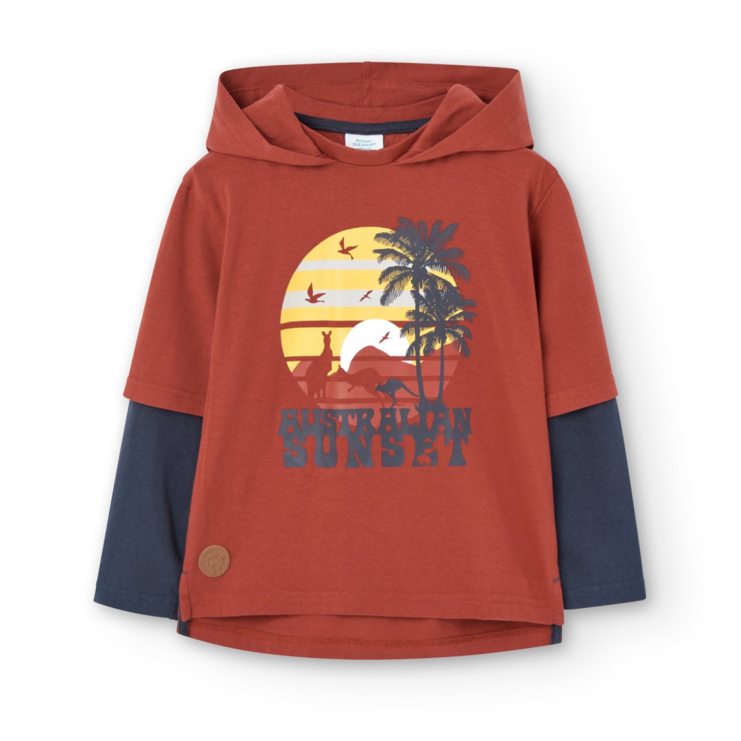 Camiseta con capucha niño jr