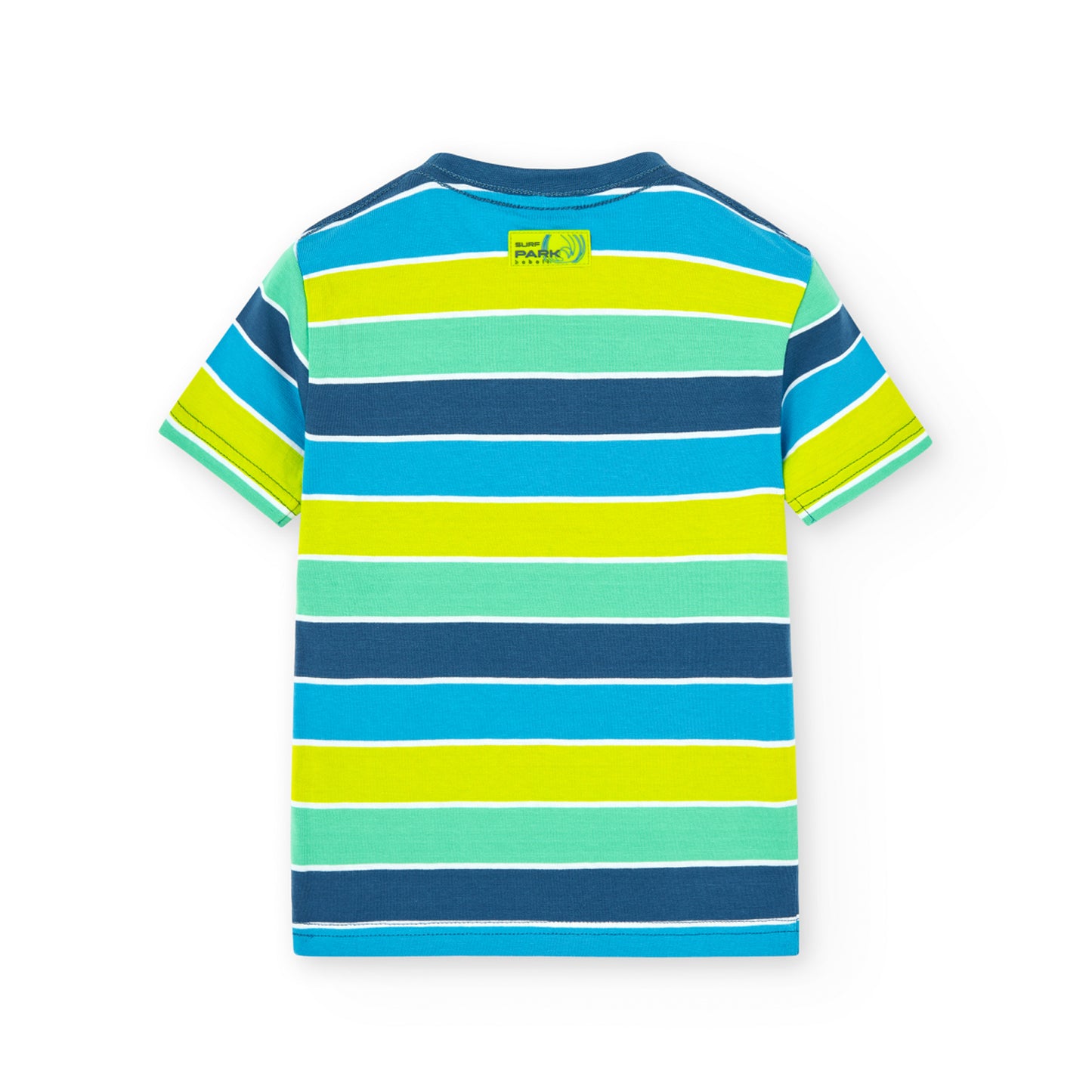 Playera rayas multicolor niño jr