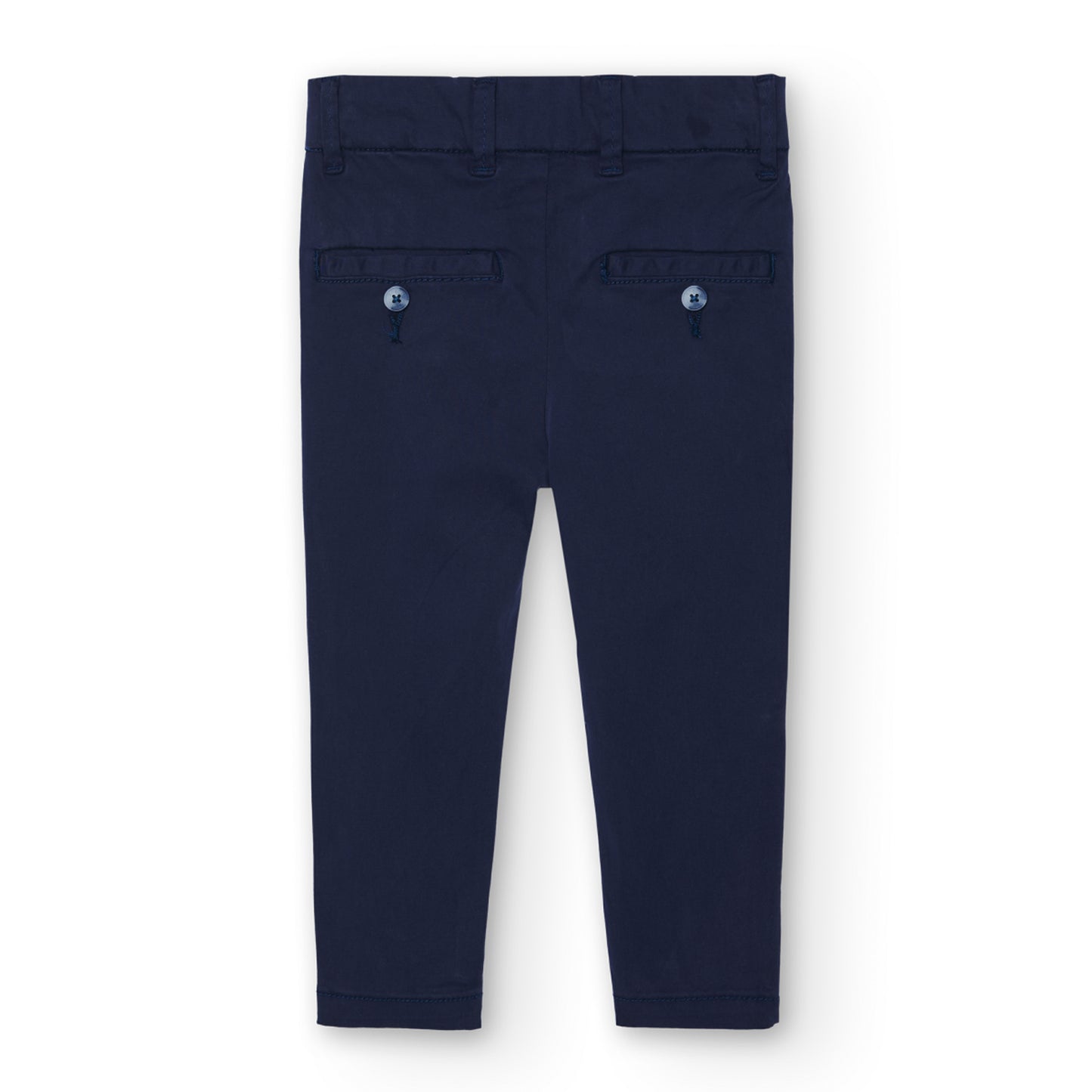 Pantalón satén stretch azul marino mini niño