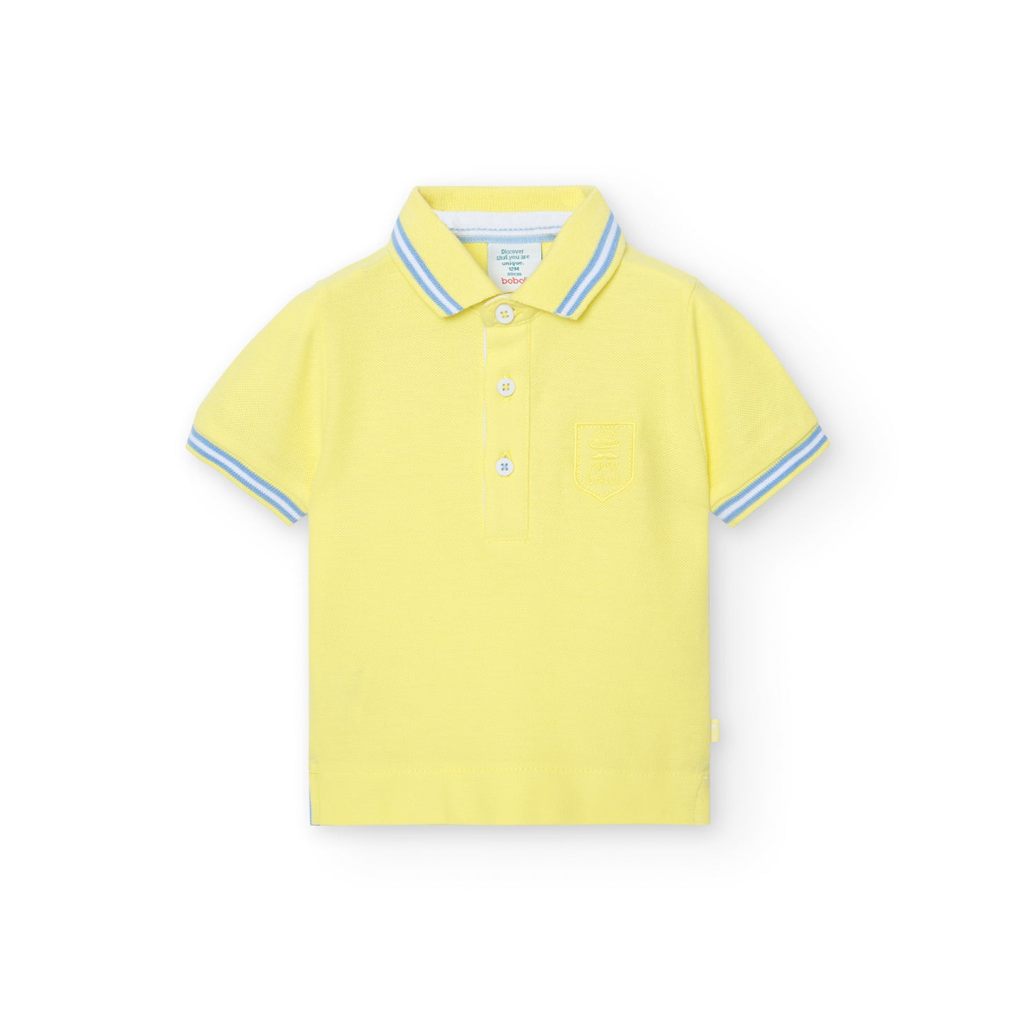 Playera polo amarillo mini niño