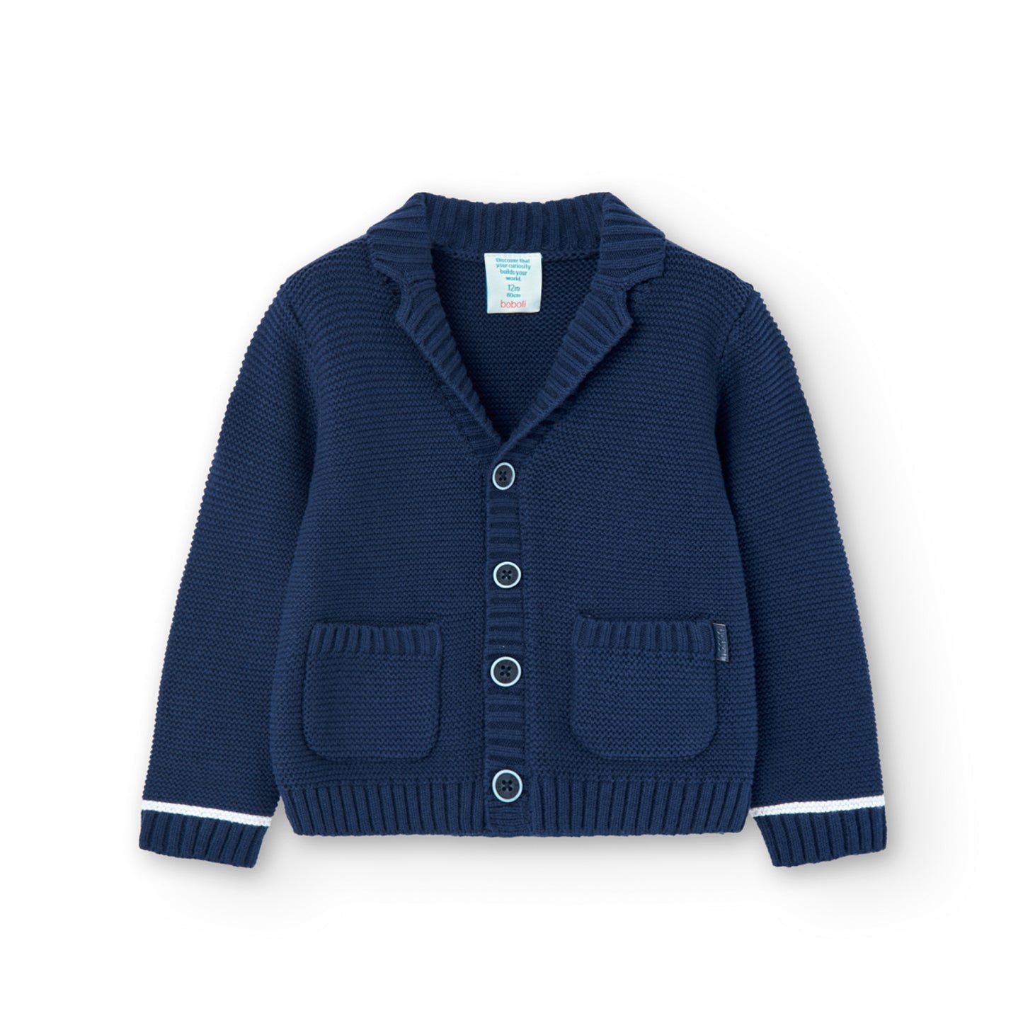 Suéter tricot azul marino mini niño