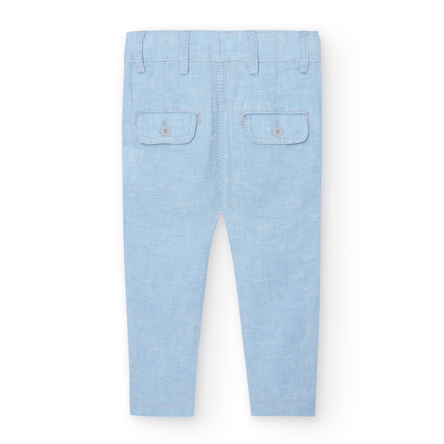 Pantalón de lino azul cielo mini niño