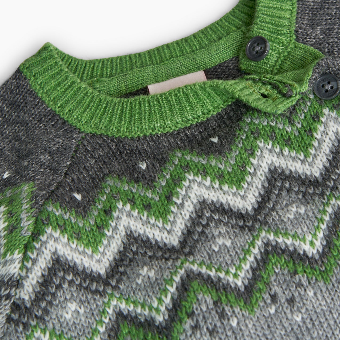 Suéter jacquard gris para mini niño